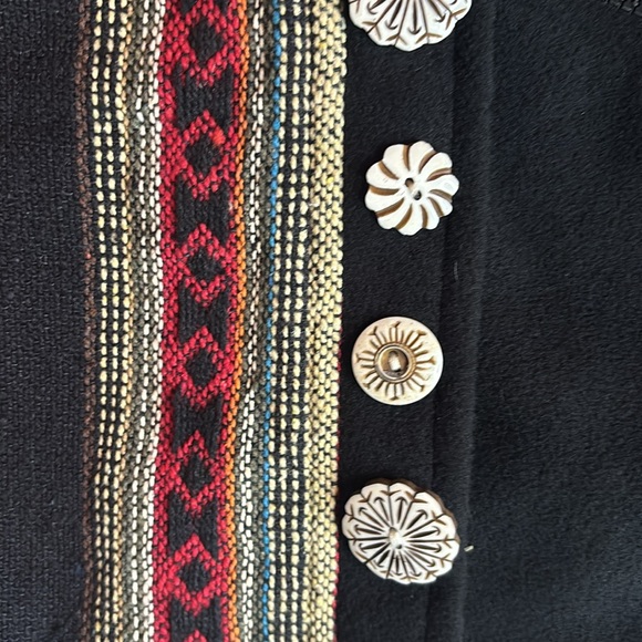 Leopards and Roses Short Fleece/Gheri Bone Button Jacket Size XL - Picture 5 of 11